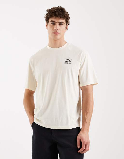 Redefined Rebel – Mario – Vit t-shirt i oversize med boxig passform, korta ärmar och tryck, 3 av 5