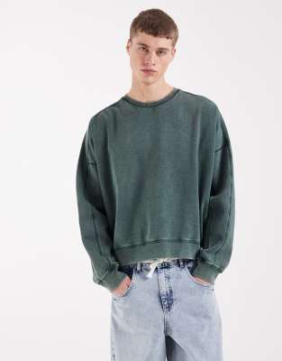 Redefined Rebel Morgan Oversized Sweatshirt In Green