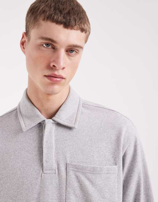 Redefined Rebel – Moses – Jasnoszara dresowa koszulka polo, 3 z 5