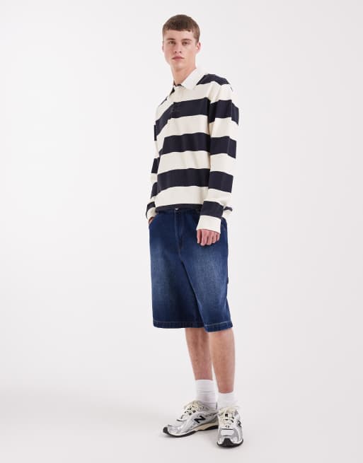 Redefined Rebel – Ocean – Dresowa koszulka polo w granatowe paski, 2 z 5