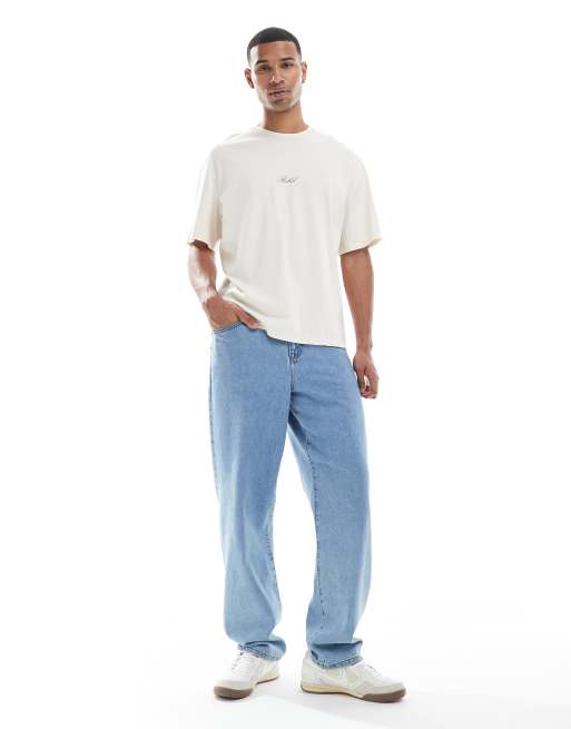 Redefined Rebel - Oversized hvid T-shirt med motivprint på ryggen, 2 af 4