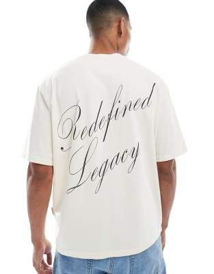 Redefined Rebel Redefined Rebel oversized motif back t-shirt in white