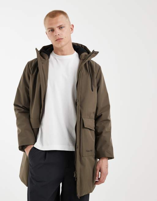 Redefined Rebel - Parka color piedra de corte estándar , 1 de 5