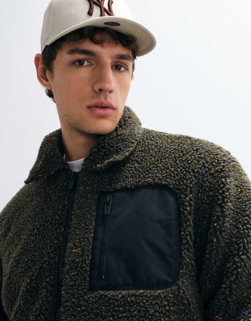 Redefined Rebel – Penn – Jacke aus Teddyfell in Grün, 5 von 5
