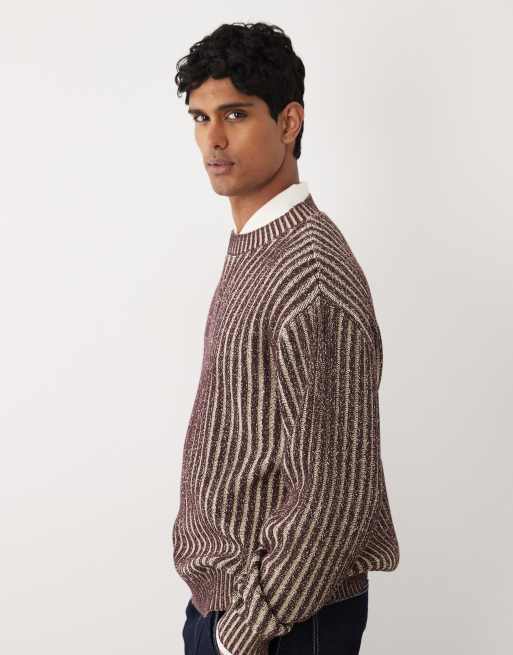 Redefined Rebel - Power - Maglione squadrato bordeaux, 4 di 5