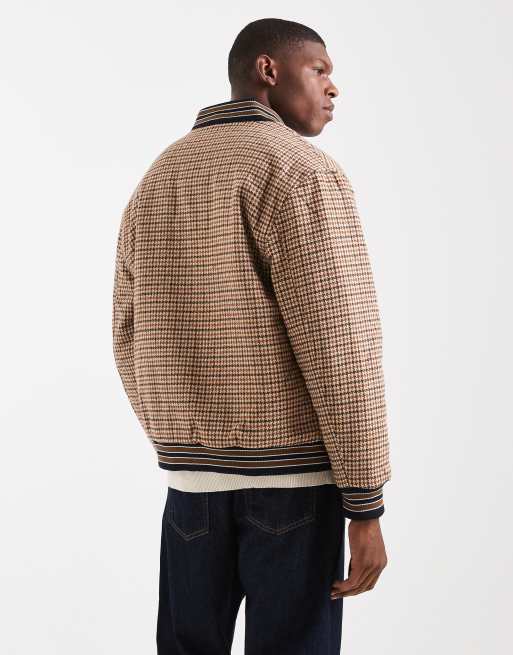 Redefined Rebel - Recht varsity jack met ruiten in bruin, 3 van 5