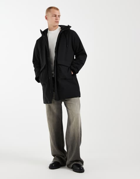Redefined Rebel regular fit parka jacket in black - view 1