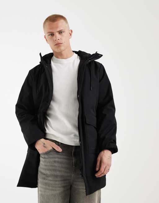 Redefined Rebel regular fit parka jacket in black, 2 of 5