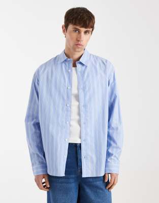 Redefined Rebel Robin Boxy Shirt In Blue