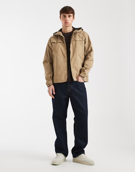 Redefined Rebel Rory boxy fit hooded jacket in beige, 2 of 5