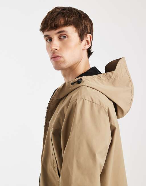 Redefined Rebel Rory boxy fit hooded jacket in beige, 4 of 5