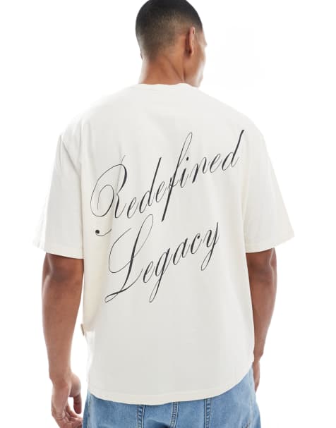 Redefined Rebel - T-shirt oversize avec motif au dos - Blanc - view 1
