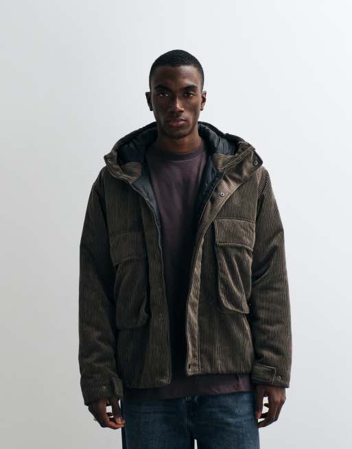 Redefined Rebel - Troy - Brun oversized vindjakke i fløjl, 5 af 5