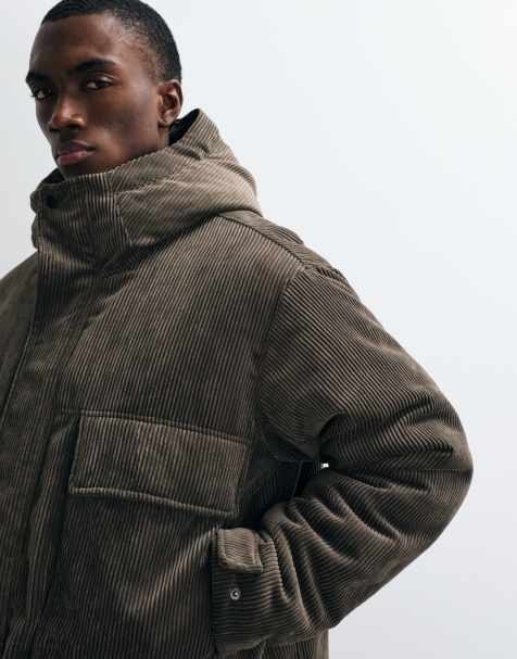 Redefined Rebel troy oversized corduroy jacket in brown - view 1