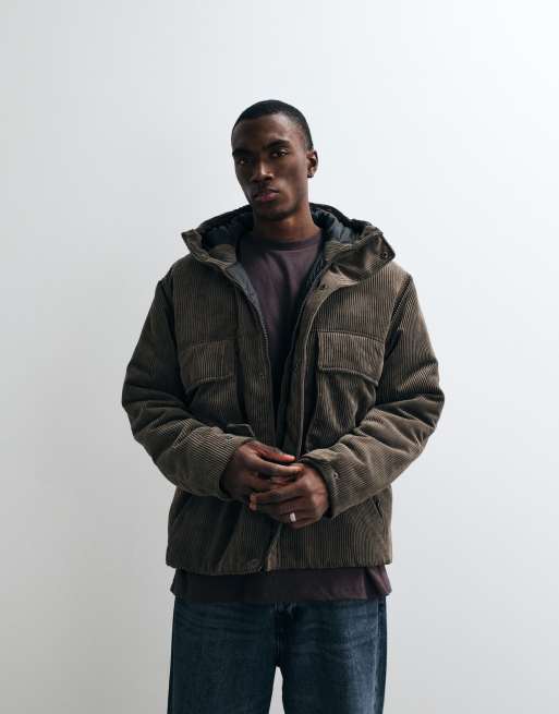 Redefined Rebel - Troy - Oversized windjack van corduroy in bruin, 2 van 5