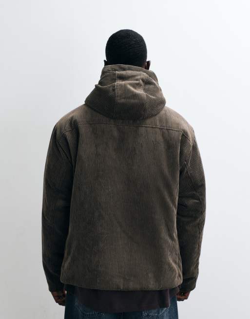 Redefined Rebel - Troy - Oversized windjack van corduroy in bruin, 4 van 5