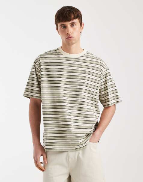 Redefined Rebel – Tyler – Beige, randig t-shirt - view 1