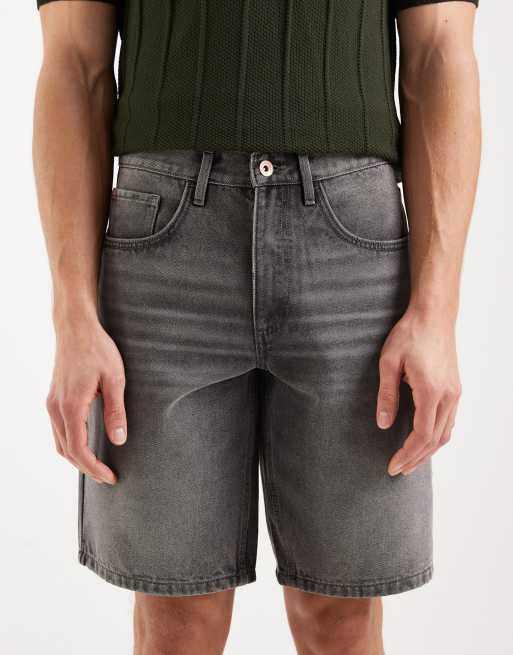 Redefined Rebel Valencia loose fit denim shorts in grey, 5 of 5