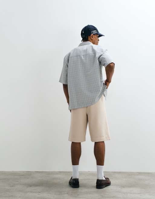 Redefined Rebel Will comfort fit shorts in beige, 3 of 5
