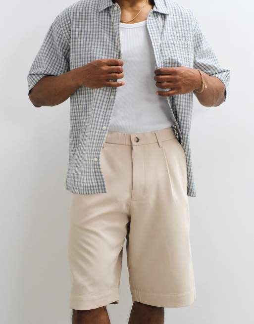 Redefined Rebel Will comfort fit shorts in beige, 4 of 5