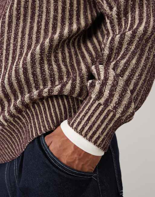 Redefined Reble – Power – Kastiger Pullover in Burgunderrot, 3 von 5