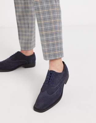 navy suede oxford shoes