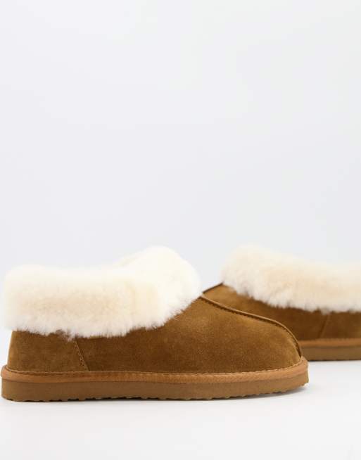 Redfoot sheepskin boot slippers in tan