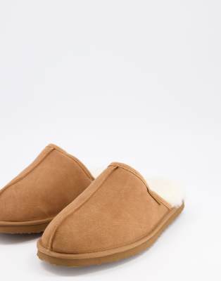 Redfoot Sheepskin Mule Slippers In Tan brown ModeSens