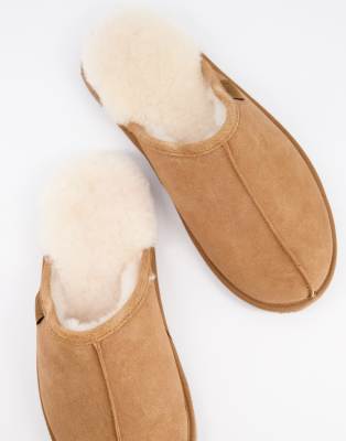 tan mule slippers