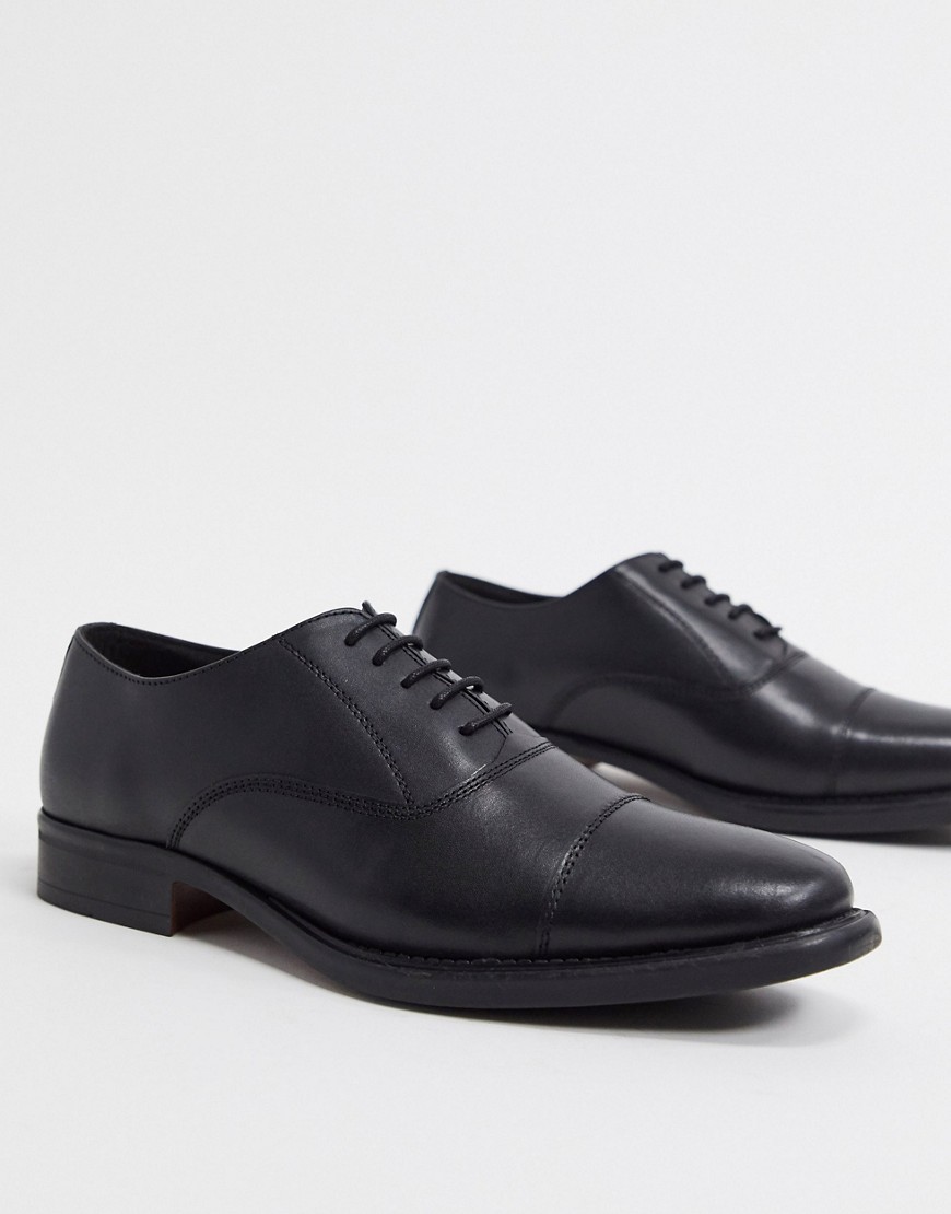 Redfoot - Sorte elegante læder derby sko med snørebånd