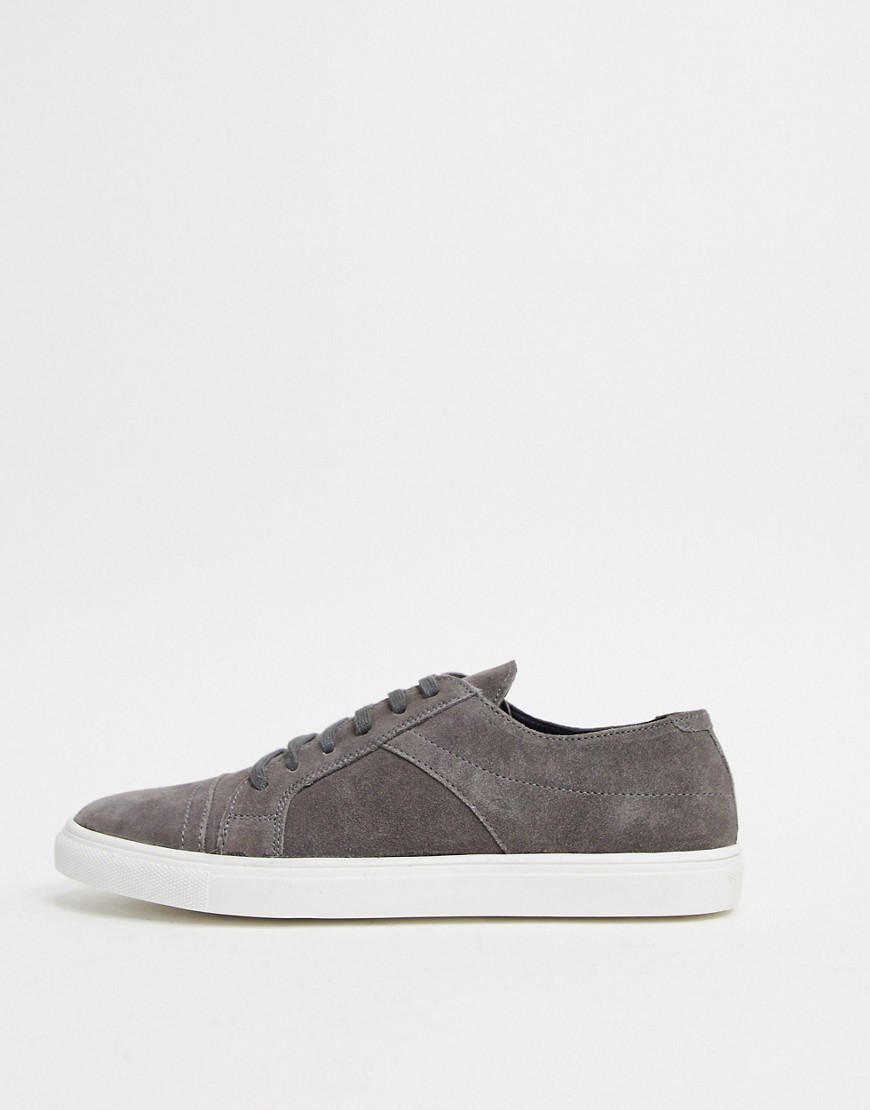 Redfoot suede lace up trainers in grey