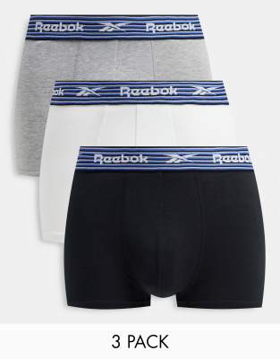 Reebok Reebok 3 pack boxers in blue print