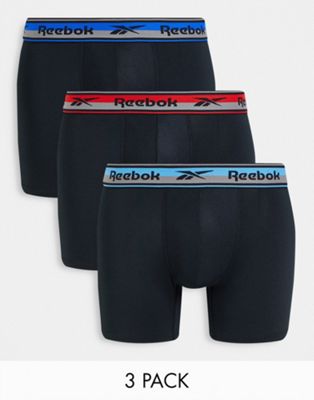 Confezione da 3 paia di boxer aderenti neri/verdi/arancioni con elastico in vita con logo Asos Uomo Abbigliamento Intimo Boxer shorts Boxer shorts aderenti 