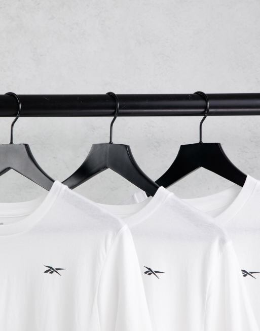 Reebok 3-pack santo crew neck tee in white, 3 of 4