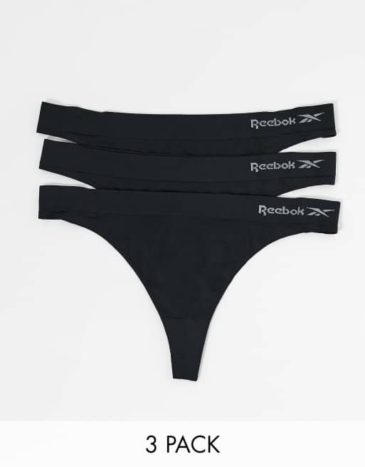 Reebok Women's Seamless Thong, 3 Pack 