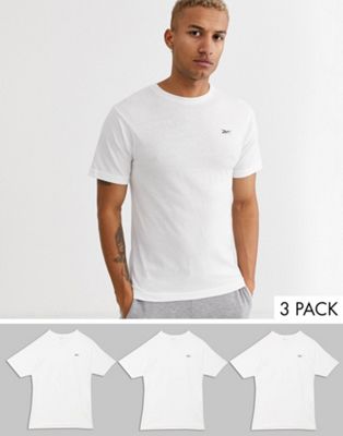 Reebok 3 pack t-shirts in white | ASOS