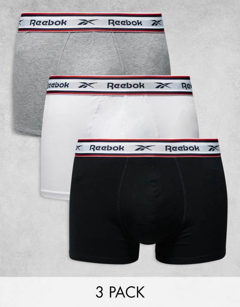 Reebok 3 pack Trunks Barlow in Black, Grey & White - view 1