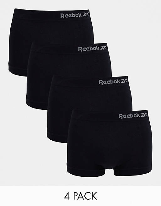 Reebok 4 pack seamless shorts in black