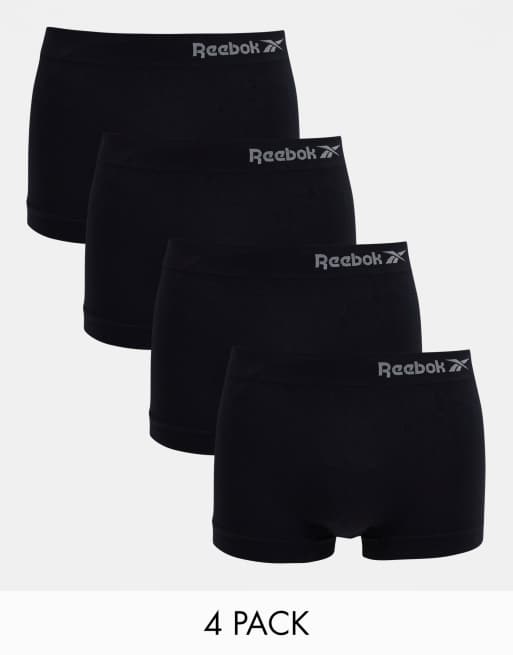 Reebok Women's Slipshorts - Long Leg Seamless Boyshorts (4 Pack),  Brown/Black/Grey/Black, 1X : : Clothing, Shoes & Accessories