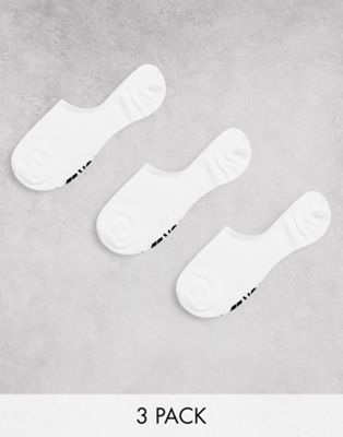 Reebok Active Foundation 3 pack invisible ankle socks in white