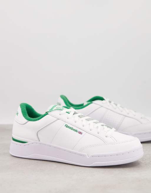 Reebok Ad Court trainers in white and green | ASOS