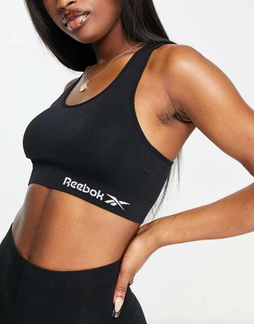 Reebok - Alexa - Sømløs croptop-BH i sort