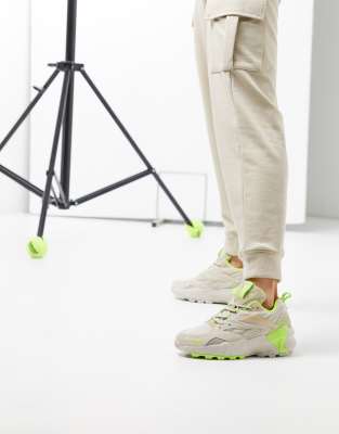 asos reebok beige