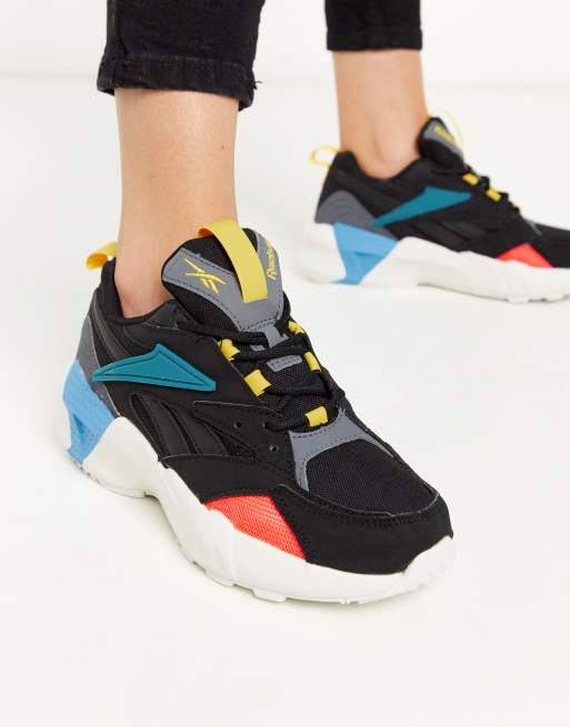 Reebok teal and on sale black aztrek trainers