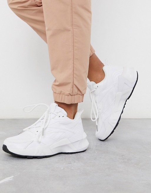 Reebok Aztrek Double Mix trainers in white and black