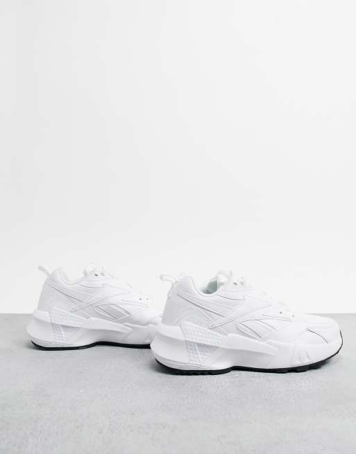 Reebok Aztrek Double Mix trainers in white and black