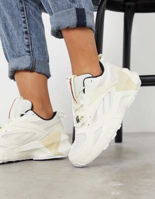 Reebok Aztrek Double sneaker in white and chalk | ASOS