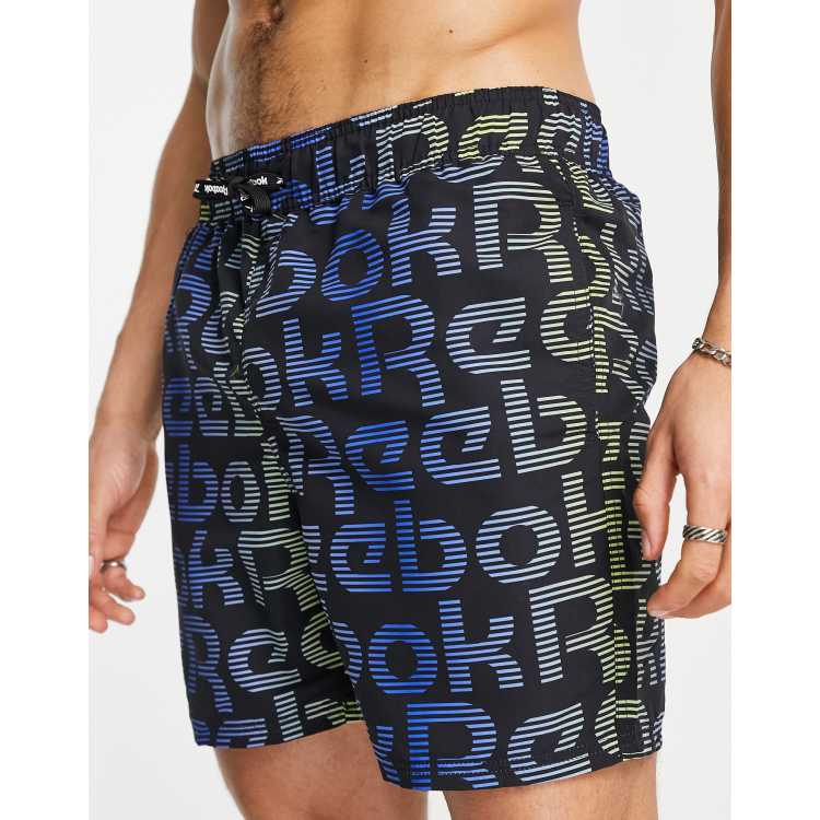 reebok badeshorts schwarz