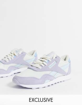 Reebok - Baskets classiques en nylon - Lilas et bleu rétro - Exclusivité  ASOS | ASOS