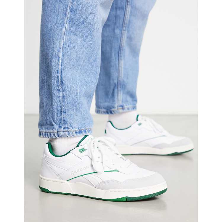 Reebok BB 4000 II sneakers in chalk with green detail